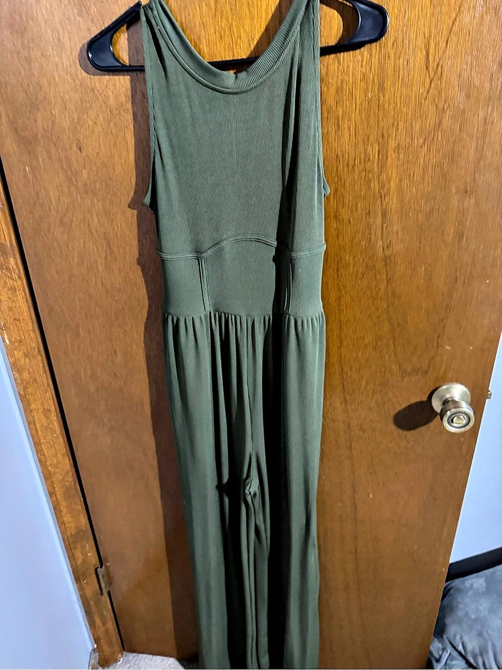 Free People FP Movement Inbound Jumpsuit Olive Sleeveless